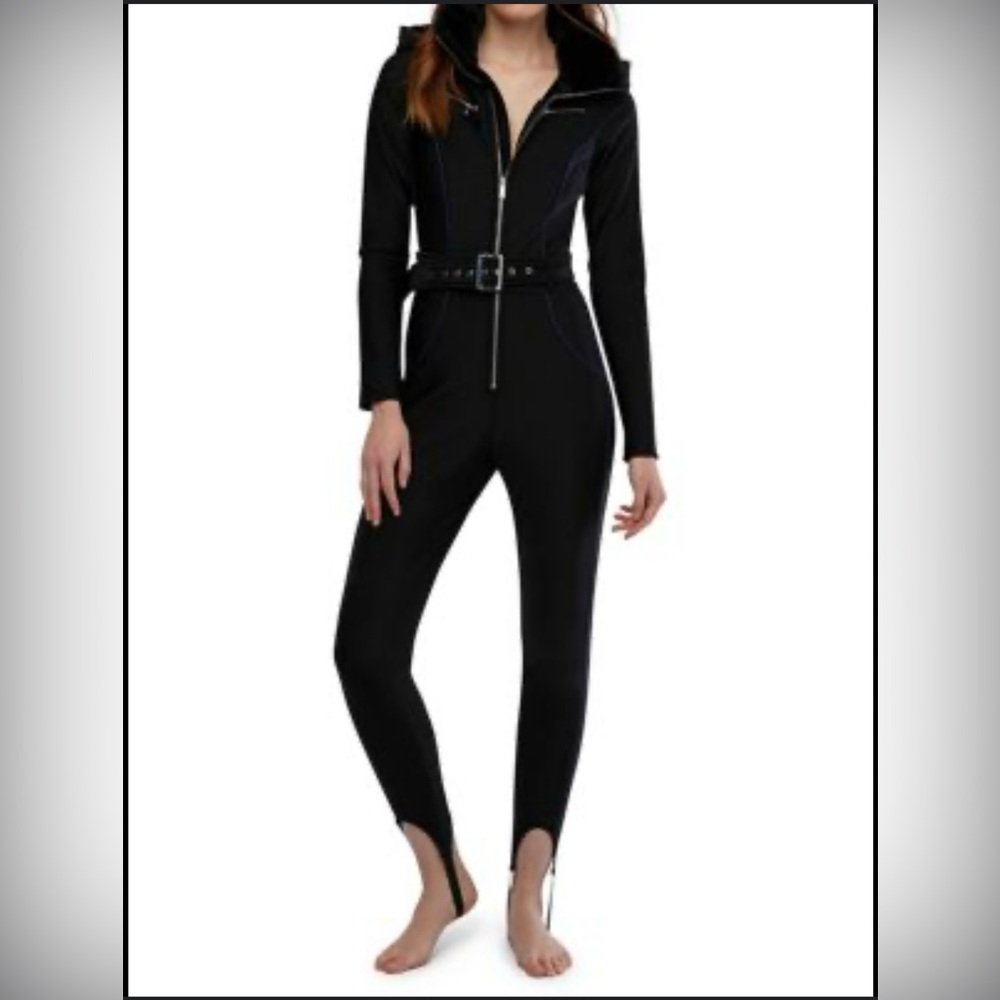WeWoreWhat Black Belted Ski Suit